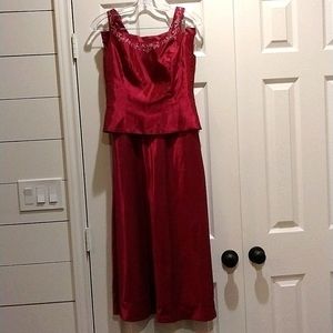 Maroon Two Peice Dress